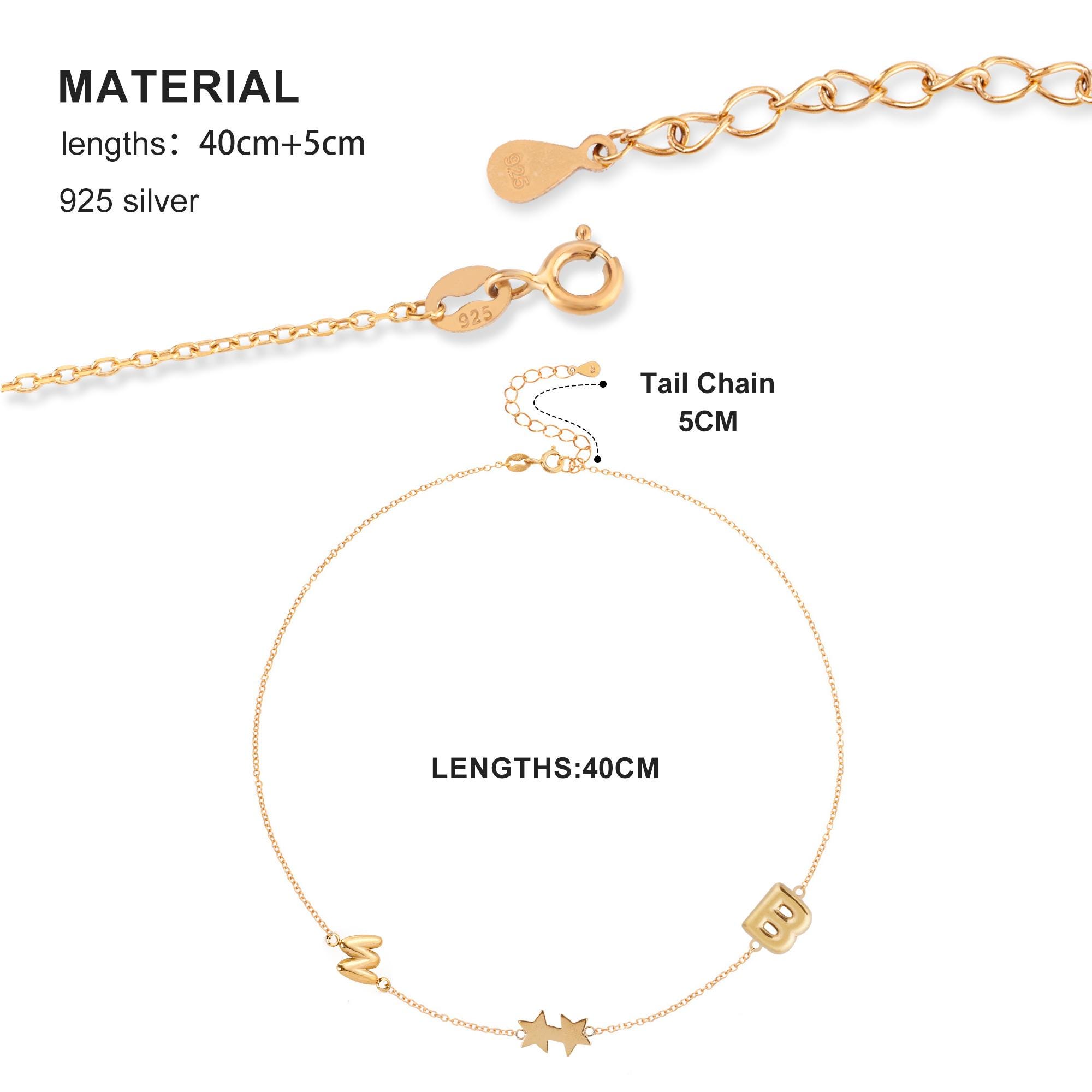 Custom 3D Bubble Name Initial Necklace - Personalized Jewelry Gift for Mom | Gold, Silver, Rose Gold