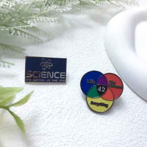 Science Enamel Pin | Biologist Scientist Badge Pin | Lapel Pin | Funny Enamel Pin Set | Gift for Her Him