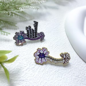 Neuron Medical Science Enamel Pin | Doctor Biologist Scientist Badge Pin | Lapel Pin | Collar Pin | Funny Enamel Pin Set | Gift for Her Him