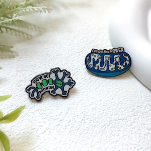 Neuron & Mitochondria Medicine Science Enamel Pin | Biologist Scientist Badge Pin | Lapel Pin | Funny Enamel Pin Set | Gift for Her Him