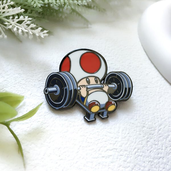 Cute Mushroom Enamel Pin | Gym Badge Pin | Lapel Pin | Collar Pin | Funny Enamel Pin Set | Gift for Her Him