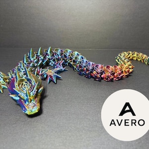 Dragón Rosa Celestial – Figura articulada impresa en 3D (52 cm)