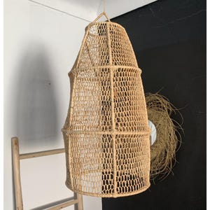 Handgemaakte raffia hanglamp: Marokkaanse hanglampenkap
