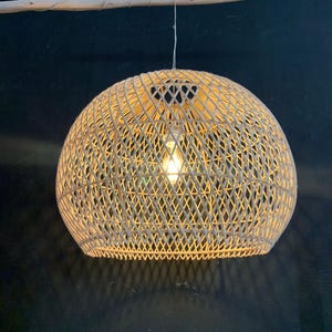 Rattan Pendant Light, , Rattan Lampshade , Bamboo Lampshade. Wicker Chandelier for Living Room, Bedroom, Kitchen