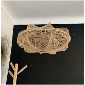 Handgemaakte raffia hanglamp: Marokkaanse hanglampenkap