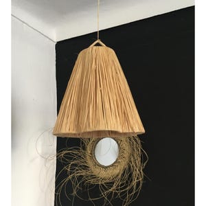 raffia pendant light , hanging lamp shade in raffia