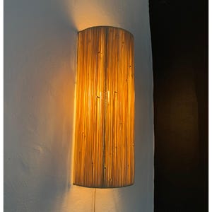 raffia sconce wall decor ,raffia wall light