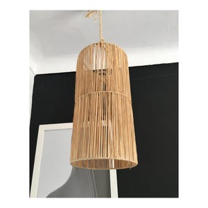 Handgemaakte raffia hanglamp: Marokkaanse hanglampenkap