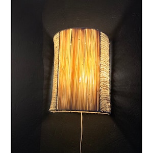 raffia sconce wall decor ,raffia wall light stripe sconce raffia wall decor