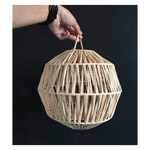 raffia pendant light , hanging lamp shade in raffia