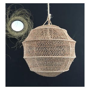 raffia pendant light , hanging lamp shade in raffia
