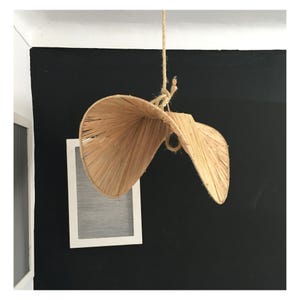 New Style Wave Chandelier , Natural Wicker Chandelier, Handmade Rattan Chandelier, straw Lampshade, Rattan Lamp Shade, Rattan Light