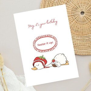 Funny Goose Birthday Card | Whimsical Animal Pun Greeting Card (5x7)