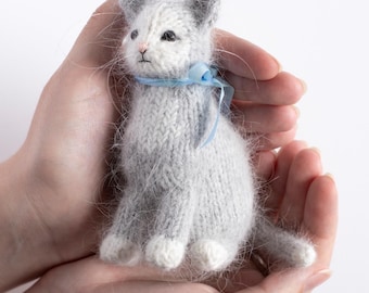 Patrón de tejido de gatito, Patrón de tejido de gato, Patrón de tejido en PDF