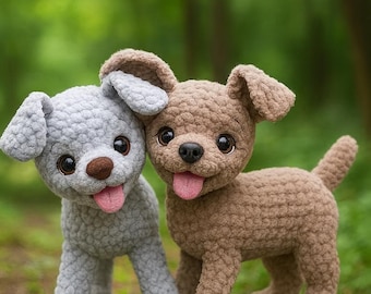 Crochet dog pattern, amigurumi doggie, soft toy crochet dog pattern, puppy crochet pattern