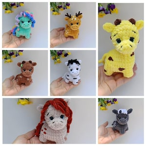 Pattern Bundle 11 Baby Animals, Playful Tails and Little Hoofies Crochet Patterns, low amigurumi crochet patterns, quick and easy patterns