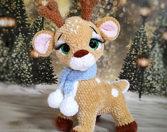 Christmas reindeer, Crochet Pattern, Deer Amigurumi, Christmas Crochet Pattern, Christmas reindeer Crochet Pattern English, German, Dutch