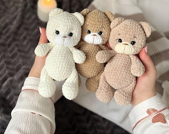 Teddy Bear Crochet Pattern, Bear Crochet Pattern, Amigurumi Teddy Bear Pattern, Bear Crochet Toy, Pattern In English