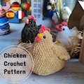 Plush Amigurumi Chicken Crochet Toy Pattern PDF, Stuffed Plush Easy Cute Chicken Amigurumi crochet Animal Toy pattern