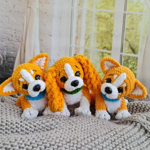 Crochet dog pattern bundle 2 in 1 | Amigurumi dog pattern | English PDF pattern