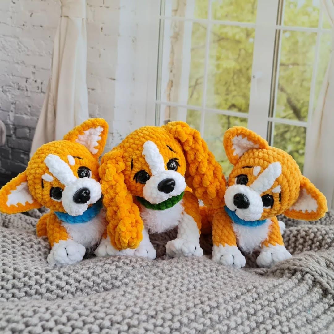 Crochet dog pattern bundle 2 in 1 | Amigurumi dog pattern | English PDF pattern