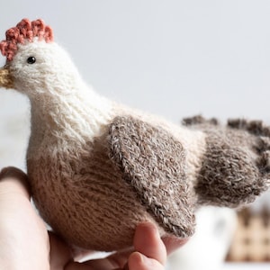 Chicken knitting pattern, Hen knitting pattern, Quick and easy pdf pattern