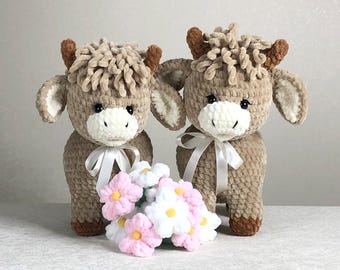 CUTE Plush Highland Crochet Pattern Toy, Cow Crochet Pattern, Crochet Amigurumi Crochet GIFT, Crocheted Toy, Crocheting, Amigurumi Crochet