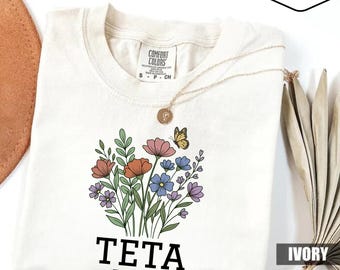 Floral Bouquet With Butterfly Graphic Tee 1717 Nature Lover Gift For Her