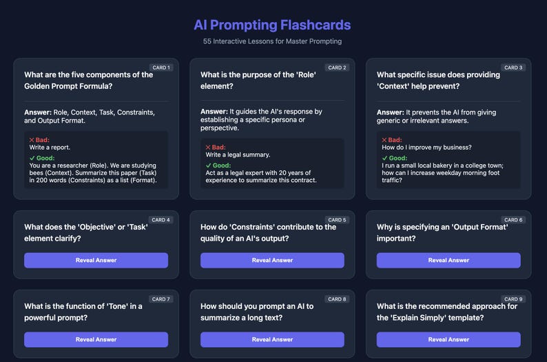 The Ultimate AI Prompting Flashcards - Etsy