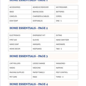 House Items Label Minimalist Household Inventory Labels – 144 Printable Home Essentials ...