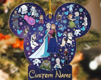 Benutzerdefinierte Anna Elsa Gefrorene Weihnachten Ornament, Gefrorene Ornament, Elsa Ornament, Anna Ornament, Prinzessin Ornament, Prinzessin Geschenk, Gefrorene Geschenk