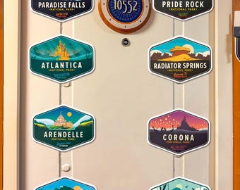 National Park-Inspired Disney Magnet, Disney Parks Magnet, Disney Family Trip Gifts, Disney Door Decor, Magic Kingdom Magnet, Travel Magnet,