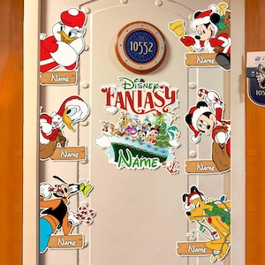 Custom Disney Christmas Cruise Magnet, Disney Christmas Decor Magnet, Mickey and friends Christmas Magnet, Merrytime Cruise Magnets
