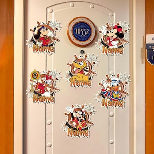 Personalized Disney Cruise Halloween Magnet, Halloween on the High Seas, Disney 2025 Cruise Magnet, Cruise Line Magnet, Cruise Door Decor