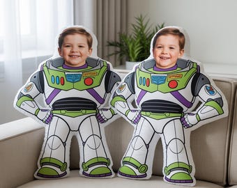 Almohada personalizada con foto de Disney, almohadas de Toy Story de Pixar, almohadas de Buzz y Woody, regalo de cumpleaños de muñecos de Toy Story, almohadas con forma de Disney