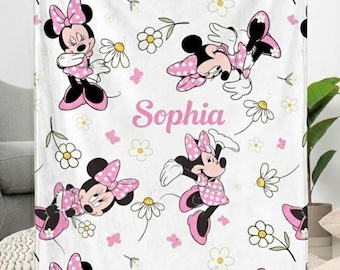 ピンクのディズニーブランケット、ミニーマウスブランケット、ミッキー