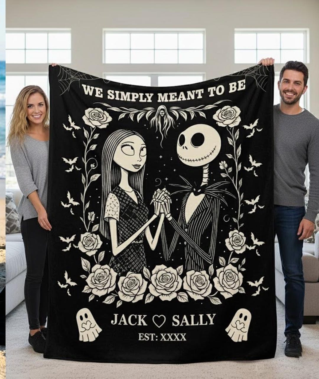 Jack And Sally Blanketnull