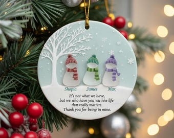 Custom Friendship Sea Glass 2D Ceramic Ornament, Christmas Tree Decor for Best Friends, Timeless Friendship Christmas, Friendship Decor Gift