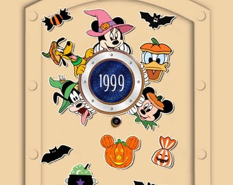 Disney Halloween Cruise Door Magnet, Mickey Minnie Donald Goofy Pluto Magnet, Boo Bash Ship Door Decor, Not So Scary Halloween Gift