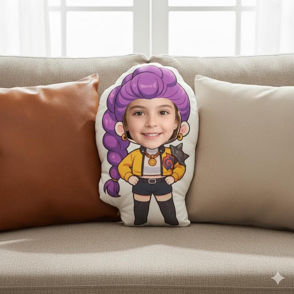 Discover Personalized Rumi Huntrix Pillow, Custom Face Plush, Huntrix Character Doll Gift, Rumi Plush Birthday Present, Kids Custom Pillow