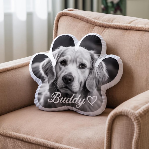 Custom Dog Memorial Pillow, Pet Memorial Gift, Custom Loss of Pet, Sympathy Gift with Pet's Picture, Pet Loss Gift, Gift For Dog Cat Lover