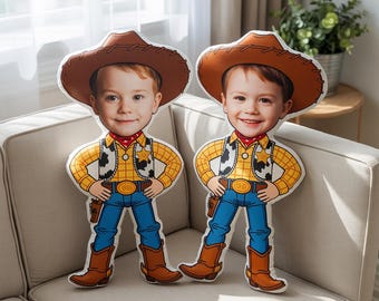 Custom Disney Woody Face Photo Pillow, Pixar Toy Story Pillows, Woody Pillows, Toy Story Birthday Dolls Gift, Pixar Lover Gift