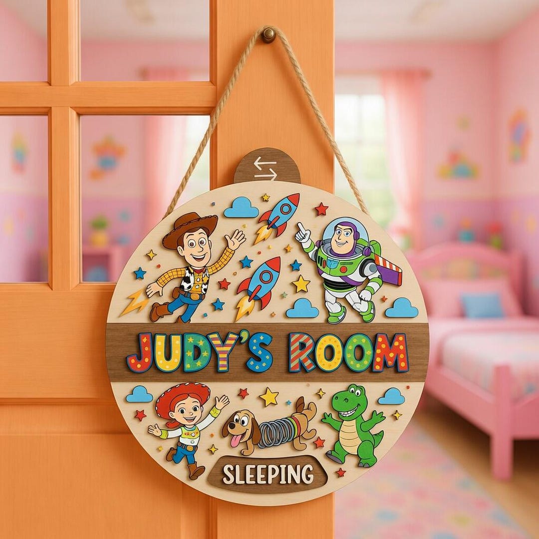 Personalized Toy Story Room Sign, Kid Room Sign, Toy Story Wooden Name ...