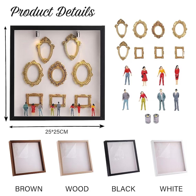 DIY Cat Lovers Mini Museum Box, LED Memory Display With Wood Frames ...