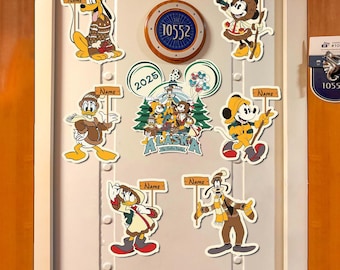 Personalized Mickey & Friends Alaska Cruise Magnet, Disney Wonder Magnet, Family Alaska Trip 2025, Disney Family Cruise Decor,Stateroom Door
