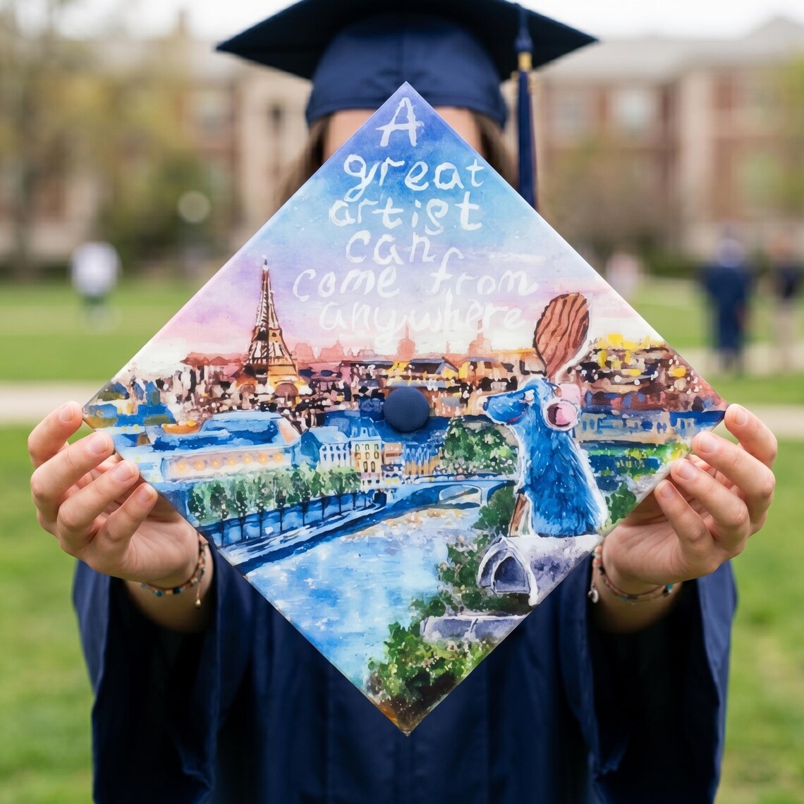 Ratatouille Graduation Cap Topper, Paris Disney Grad Cap Decor, Remy ...
