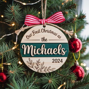 Personalized Our First Christmas As Mr and Mrs Ornament, First Christmas Married Ornament, Married Christmas Ornament, Marriage Gift