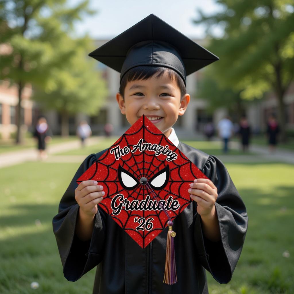 Spiderman Graduation Spiderman Graduation Cap Topper 2026, the Amazing Graduate Cap, Marvel ...