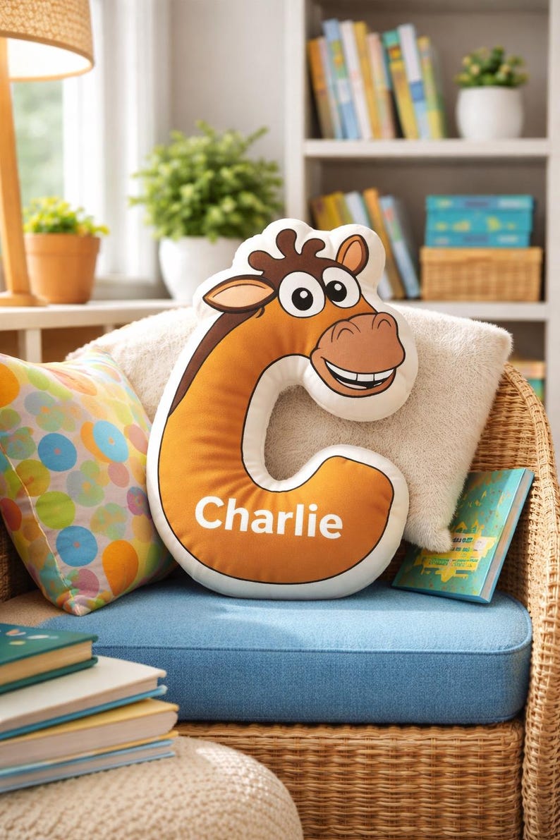 Almofada personalizada com o alfabeto de Toy Story, Woody, Buzz Lightyear e Jessie Rex - Presente para crianças. Almofada com nome de Toy Story, pelúcia personalizada de personagem para crianças. imagem 3