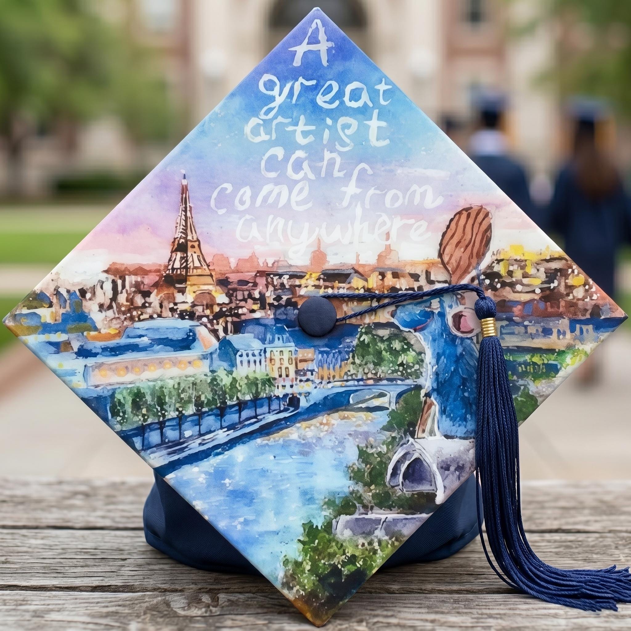 Ratatouille Graduation Cap Topper, Paris Disney Grad Cap Decor, Remy ...